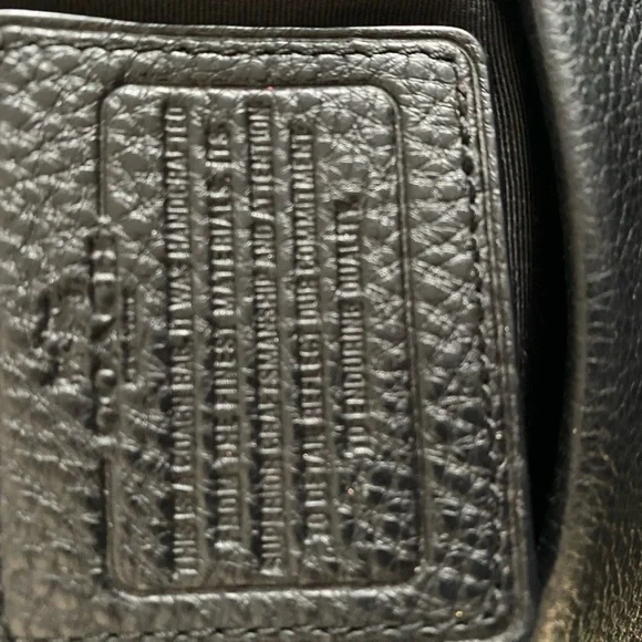 Coach black leather 3 pocket shoulder bag - Picture 4 of 5